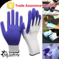 SRSAFETY 13 gauge knitted liner coated foam latex on palm working gloves hand gloves making machine